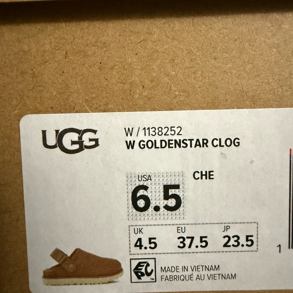 UGG Tasman Slingback Clog in Chestnut Suede with Cream Sole - Picture 8 of 8